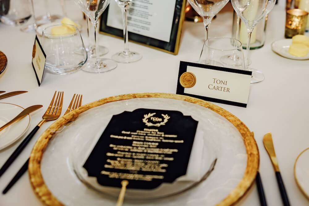 Table decor at Raffles London at The OWO - Wedding Planner Weddings By Mary - Lina & Tom Photography